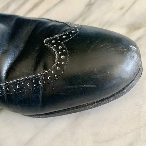 Vintage Black Leather Boots - Picture 4 of 10